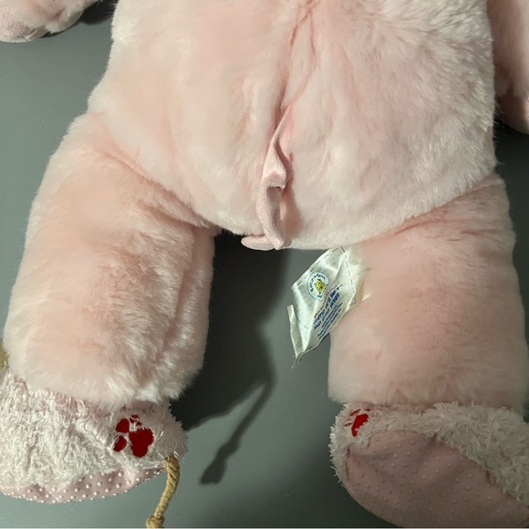 Build-A-Bear Pink Pig With Puppy Slippers Bows Promise Pets - Picture 13 of 14